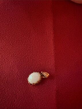 Opal Drop Pendant - White Opalescent Stone